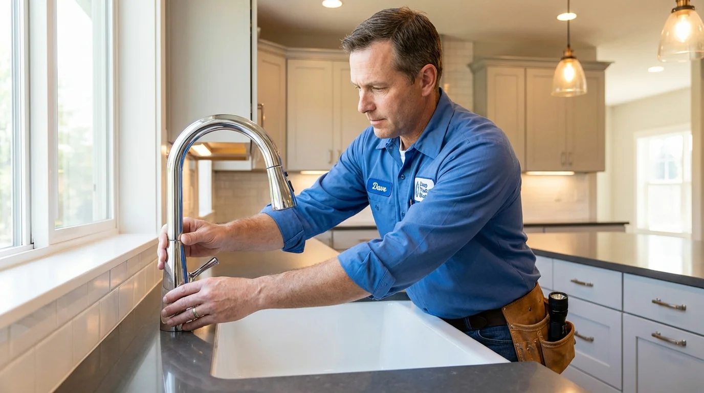 Kitchen faucet installation by Johns Plumbing LLC in Melissa