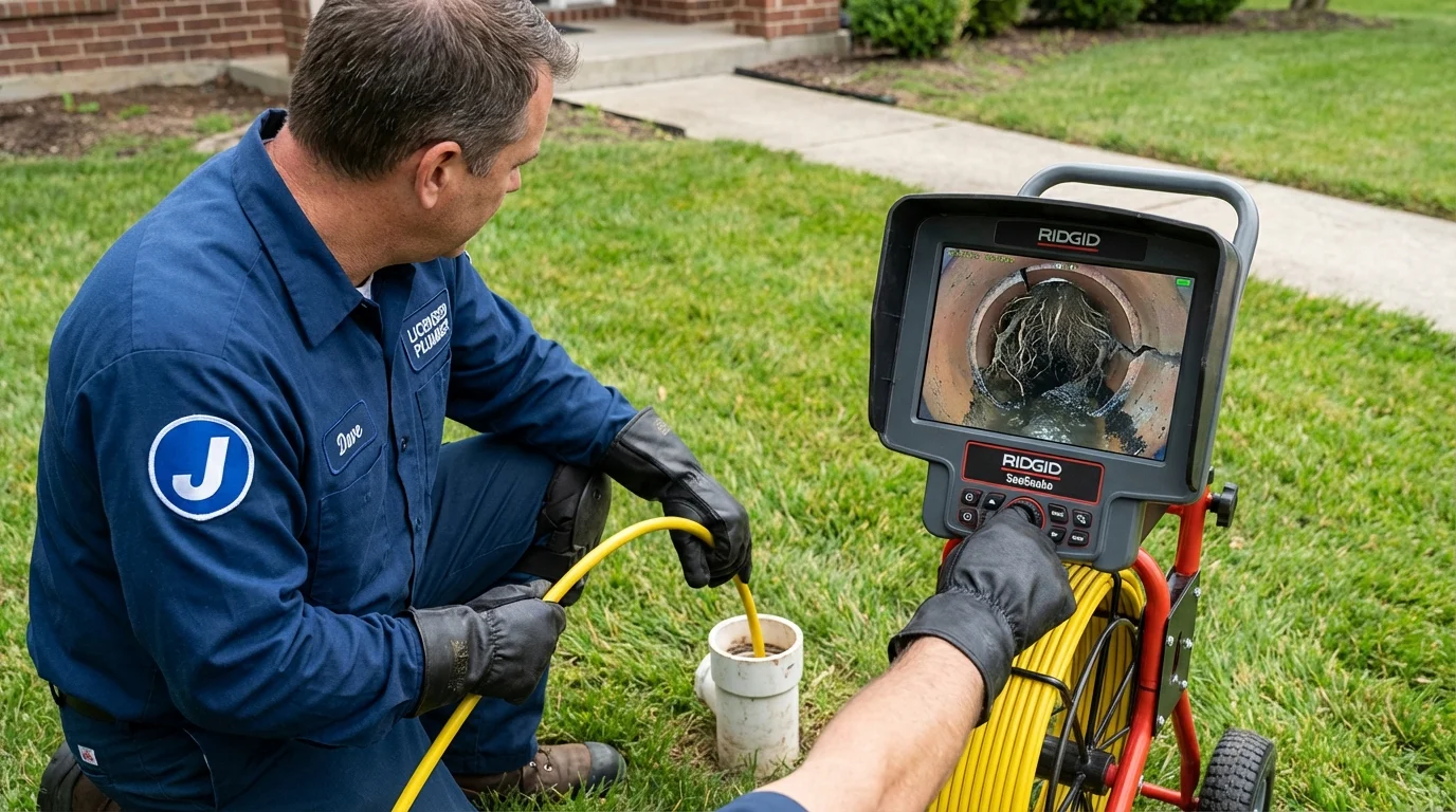 Sewer camera inspection being performed by Johns Plumbing LLC in Melissa